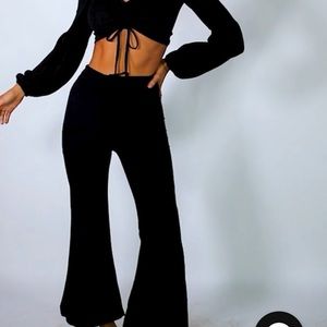 Princess Polly Sundown Lace Up High Rise Flare NWT